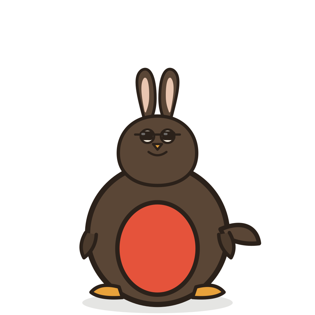 RobinBun sitting, looking slightly confused